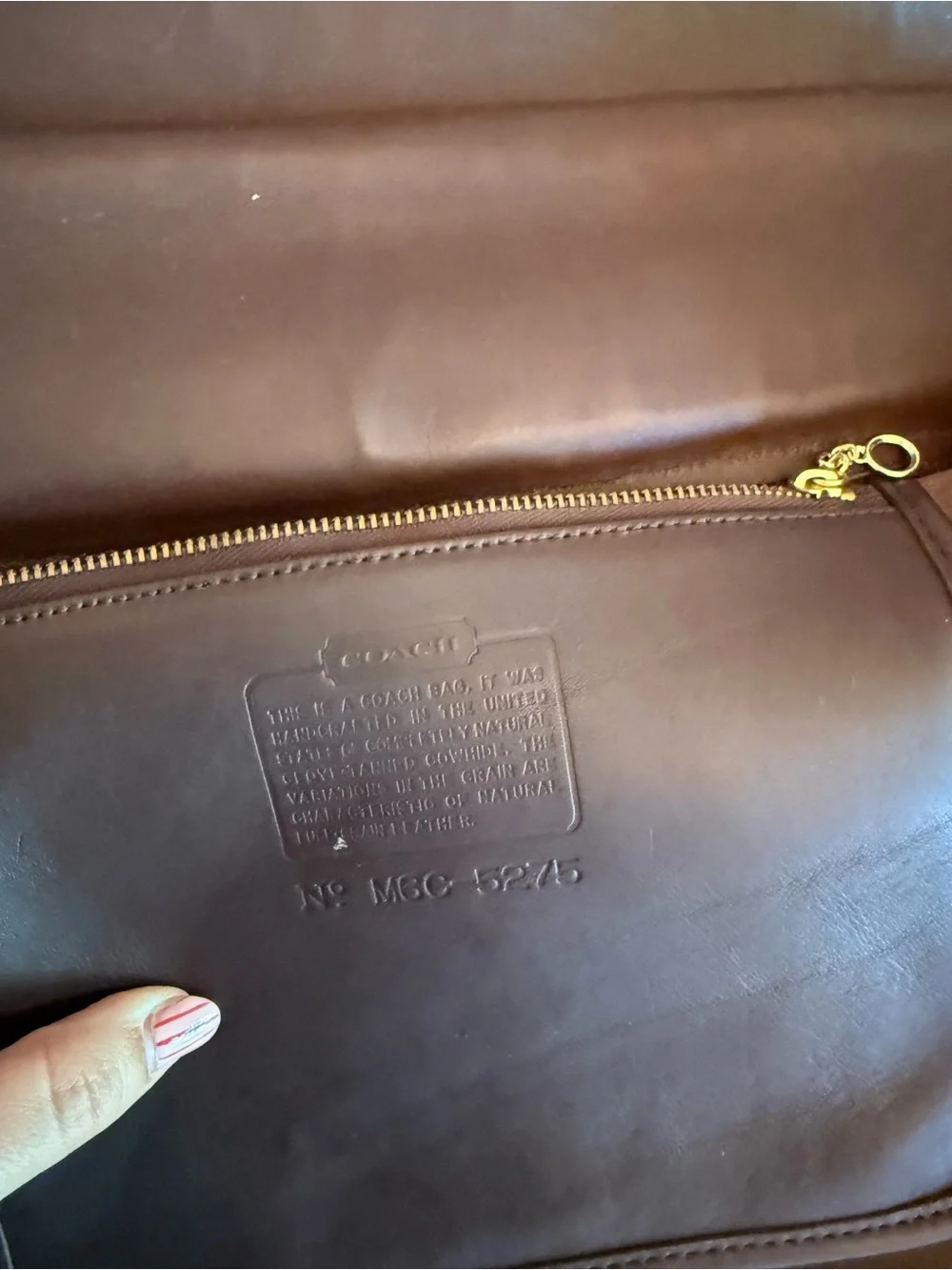 Vintage 90s Coach Prescott brown Leather Messenger Briefcase Laptop Bag